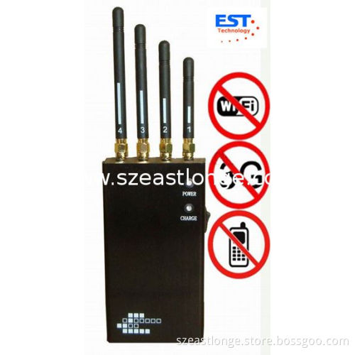 Wifi / Blue Tooth / Wireless Video Cell Phone Signal Jammer Blocker Est-808hf